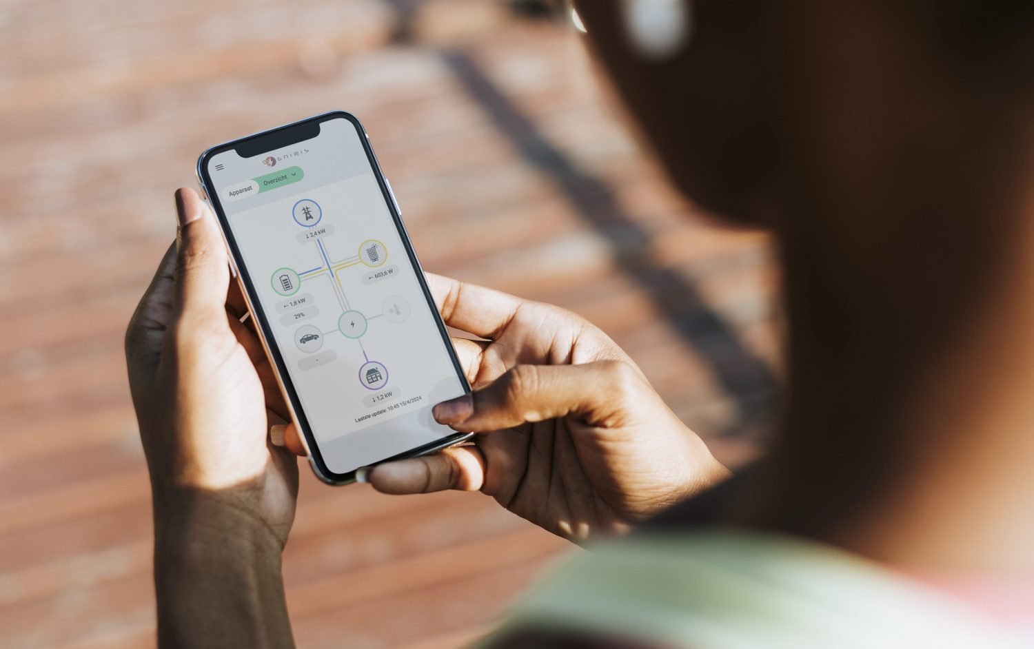 De Flexon-app in gebruik